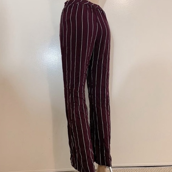 Tilly's Sky & Sparrow Striped Red/Burgundy Striped Parallel Tight Bellbottoms - Picture 15 of 15
